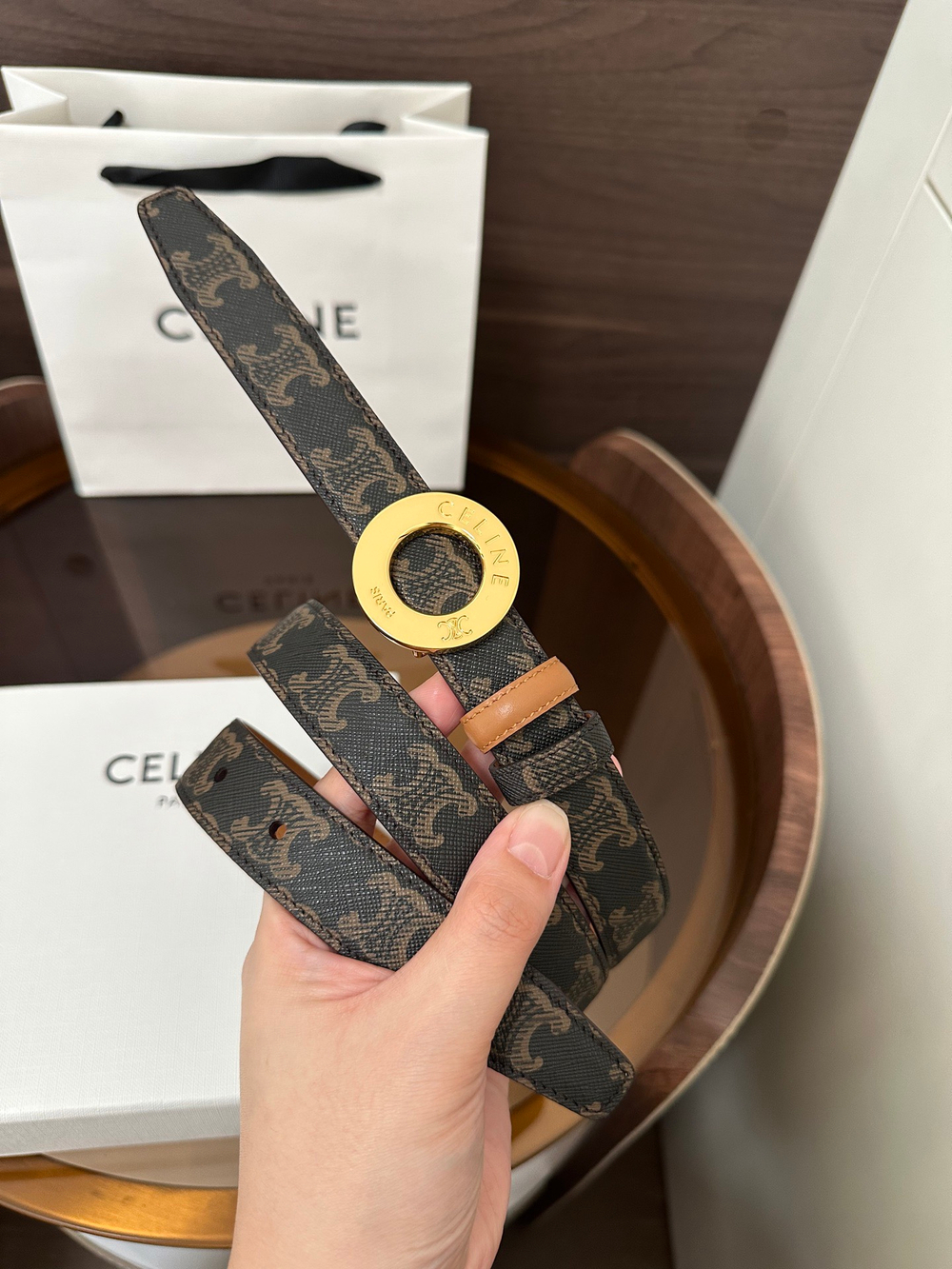 TAURILLON Кожаный двусторонний ремень с логотипом