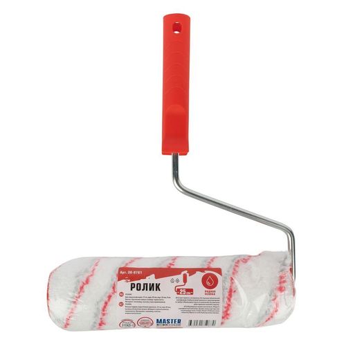 Валик 180 мм ядро 48, полиакрил, ворс 18 мм, ручка 28 см, бюгель 8 мм Master Color