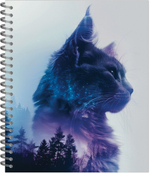 Тетрадь общая "Лесные коты" ,96 л., гребень