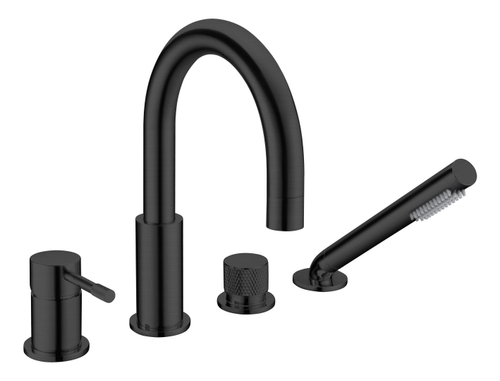 Boheme Смеситель врезной на борт ванны UNO Black