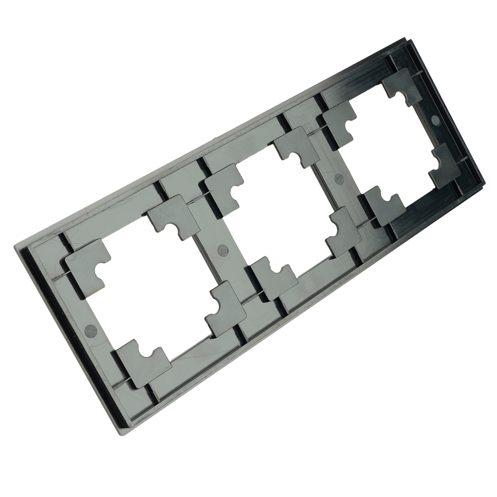 Рамка 3-местная, металл, STEKKER MFR00-7003-05, серия Катрин, черный 50020