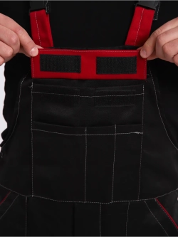 Полукомбинезон рабочий штаны на лямках на молнии черный