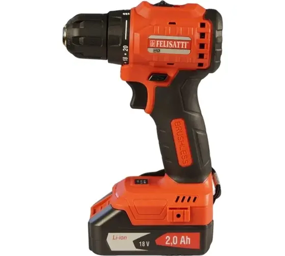 ДА-18В Бесщеточная дрель-шуруповерт Felisatti (ЗУ разьемного типа)