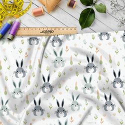 Ткань Барби мультяшные зайцы