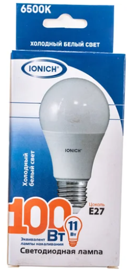 Светодиодная лампа IONICH общ наз ILED-SMD2835-A60-11-990-230-6.5-E27 1559