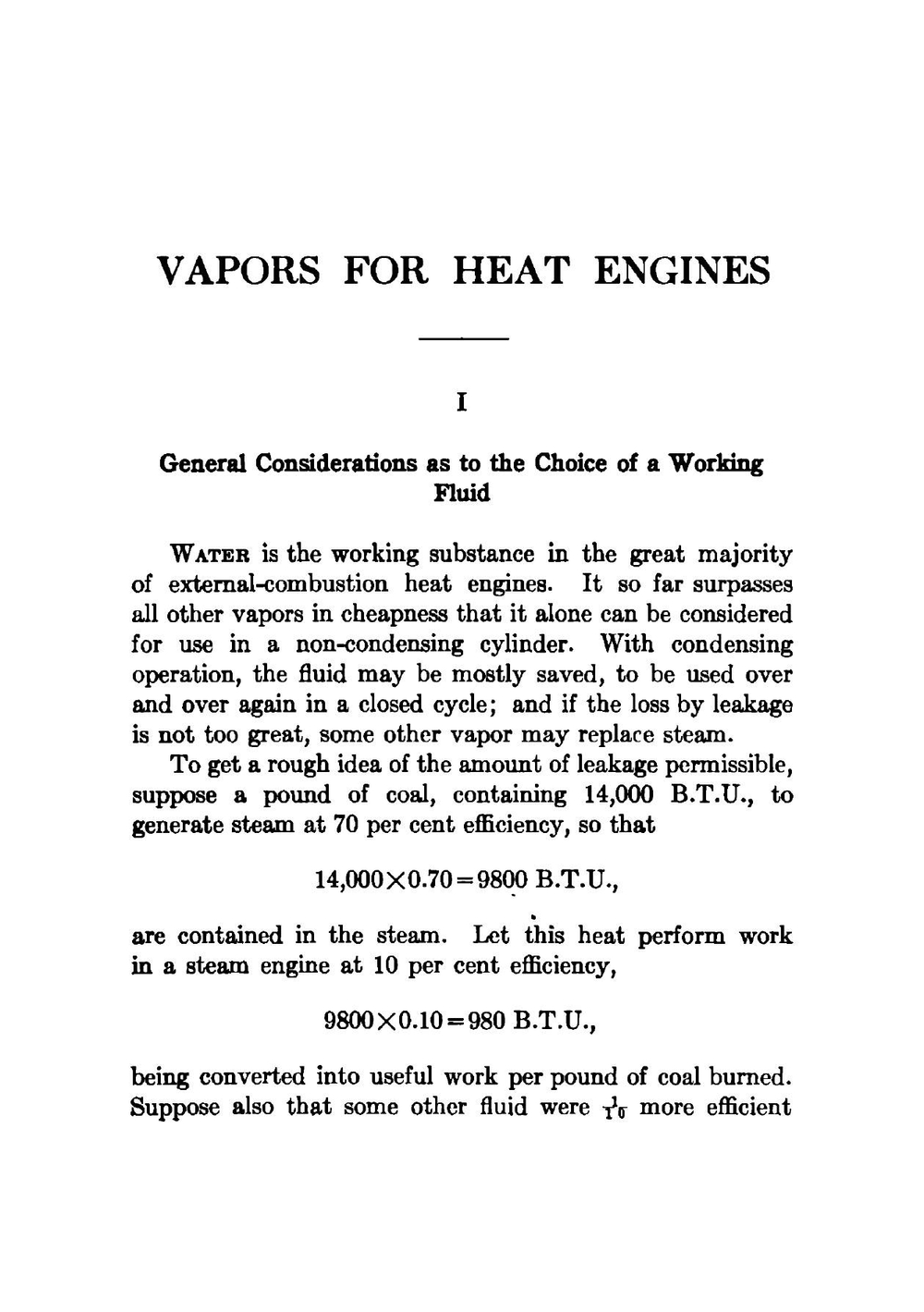 Vapors for heat engines | William Duane Ennis