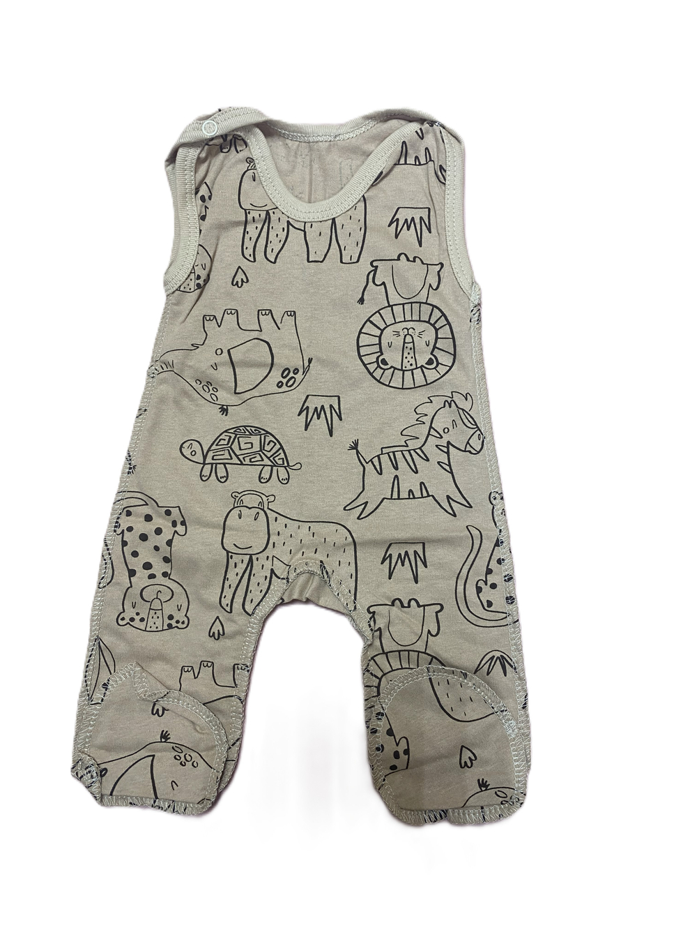 Ползунки длинные на кнопках швы наружу из кулирки (100% хлопок) на рост 56 см