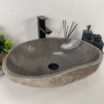 Раковина из речного камня RS-65016 51*37*15 0857
