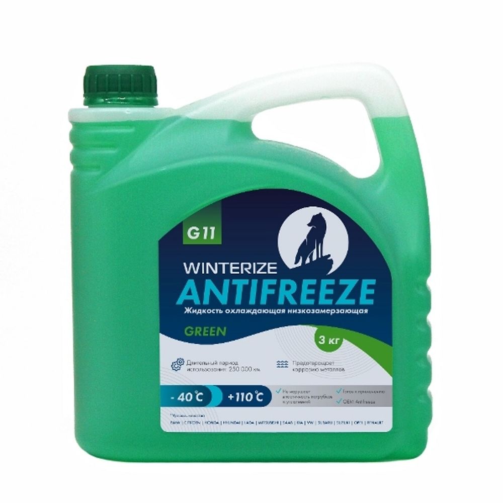 Охлаждающая жидкость Winterize Антифриз G11 зеленый -40 10кг