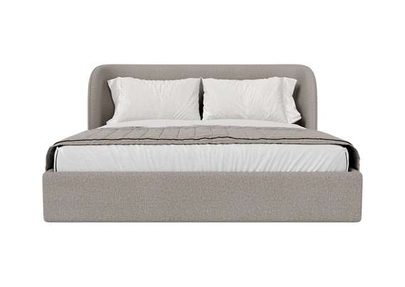 Кровать двуспальная Classic 180 см (бежевый, рогожка)