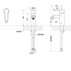 Смеситель для биде Bravat Stream