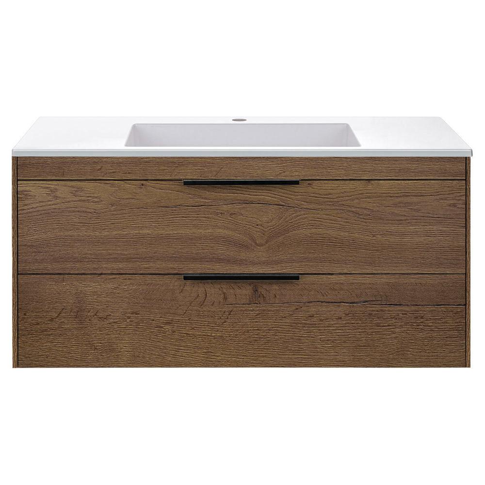 База под раковину Chiara 2D 1000 подвесная, 2 выкатных ящика soft-close, T.Oak