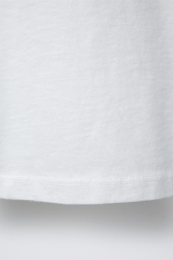 ZARA ФУТБОЛКА ИЗ ТКАНИ С ПРИНТОМ, БЕЛЫЙ