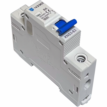 Модульный автоматический выключатель KNS3-63-AC-1P-B6