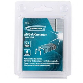 Скобы для степлера Gross усиленные 6 мм тип 53 (41706) 1000 шт