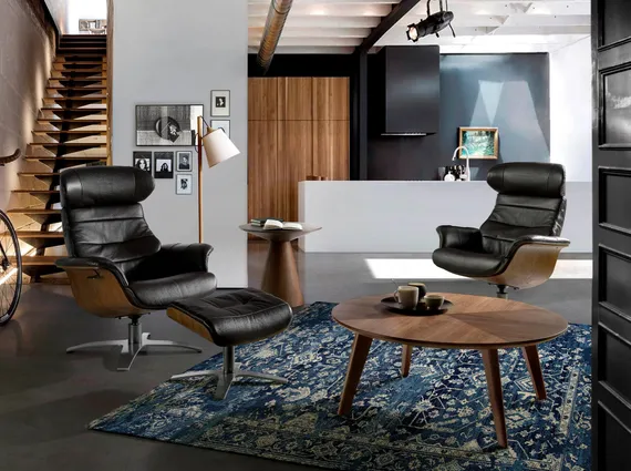 Журнальный столик Angel Cerda ET652, Ø60х55 см, орех