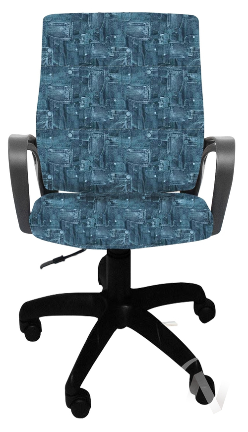 Кресло Премьер 5/S (пластик черный/ткань Детская джинс синяя)