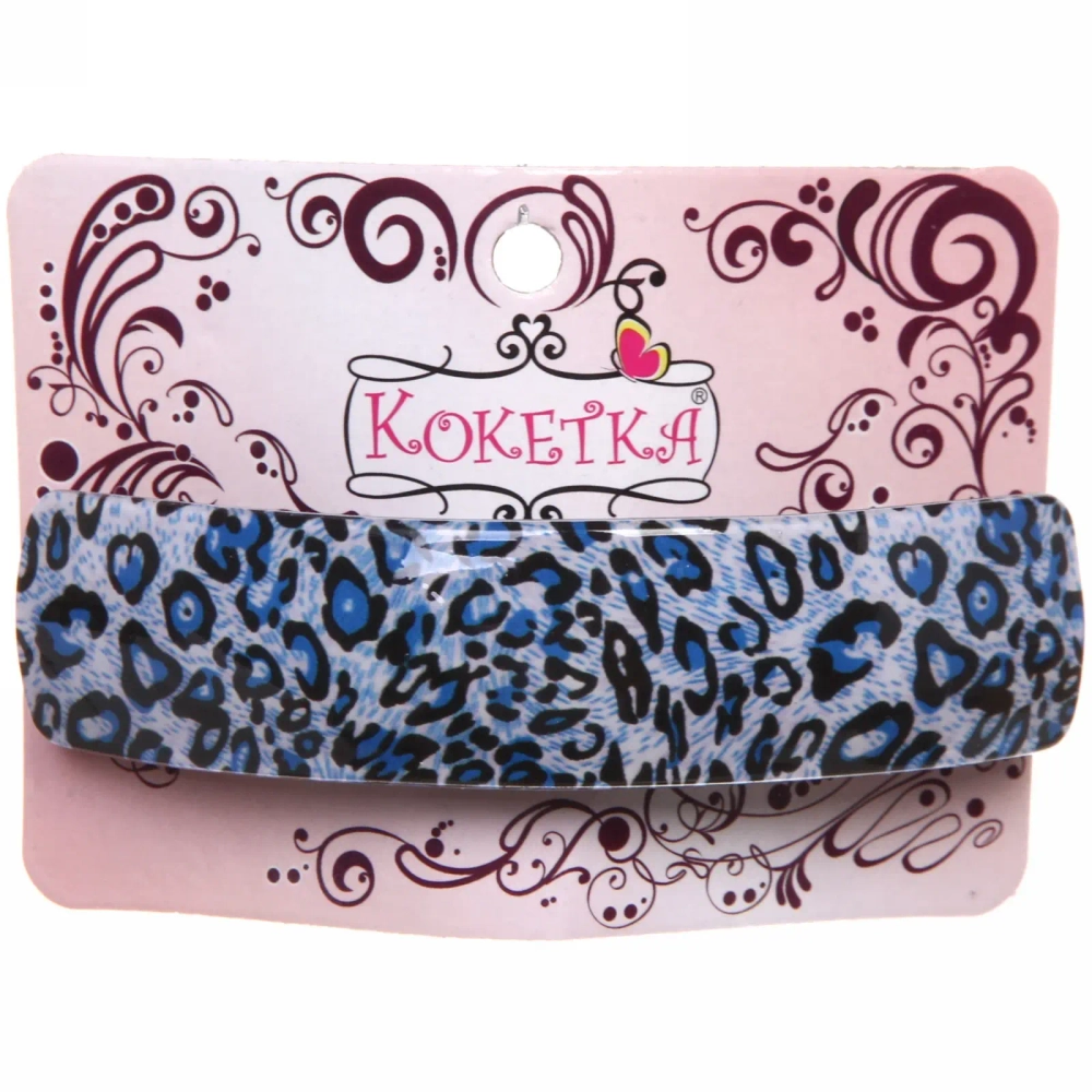 Заколка автомат «Calista - Jessica», прямоуг., 6 цветов, 9*2,5см (Кокетка)