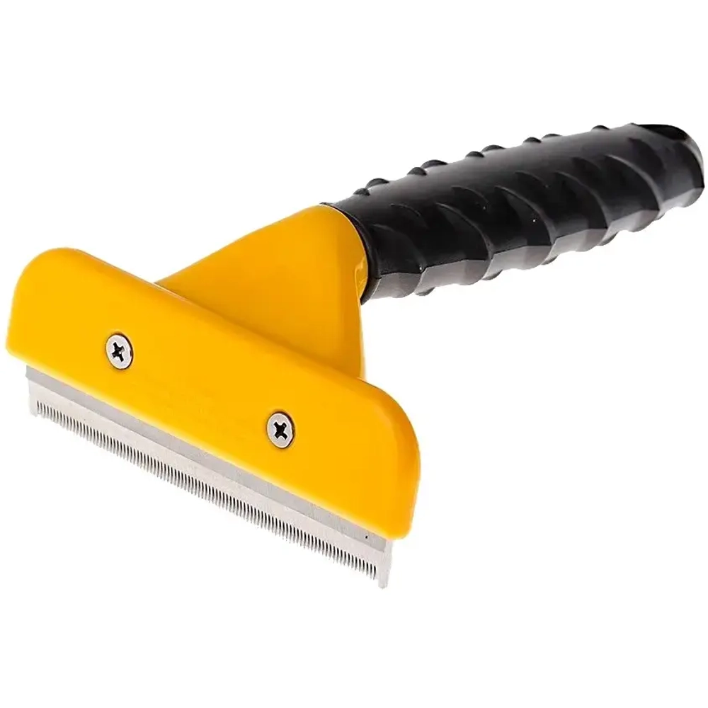 Расческа - пуходерка для вычесывания подшерстка «ЛАПКИ и ЦАРАПКИ», цвет как на фото, 10*15см (блистер)