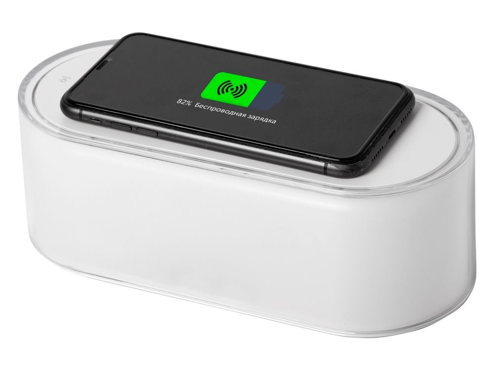 Ночник с беспроводной зарядкой и RGB подсветкой «Miracle», 15 Вт (белый)