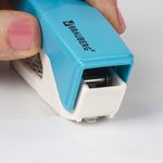 Степлер №24/6, 26/6 BRAUBERG "ADVANCED", до 20 листов, с антистеплером, голубой, 228749