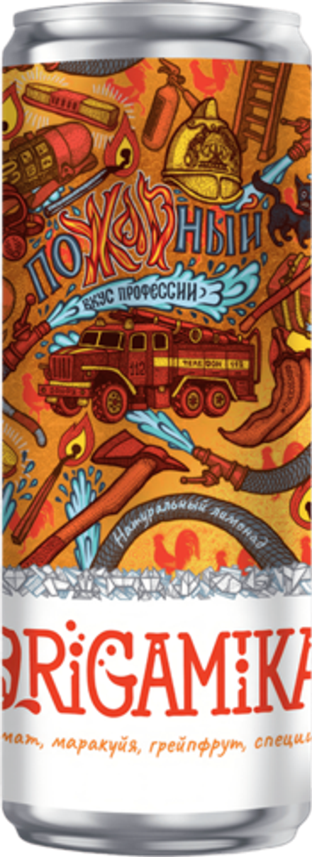 Газированный напиток Оригамика Пожарный / Origamika Pozharny`j 0.33 - банка