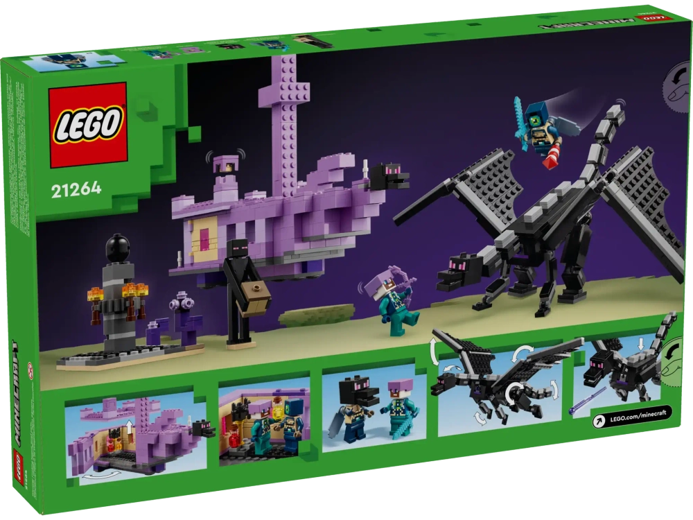 Конструктор LEGO Minecraft 21264 Дракон и корабль Эндера
