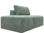 Модули диван и пуф Лига-060 НПБ, BRUT 08 зеленый, Велюр, 129604