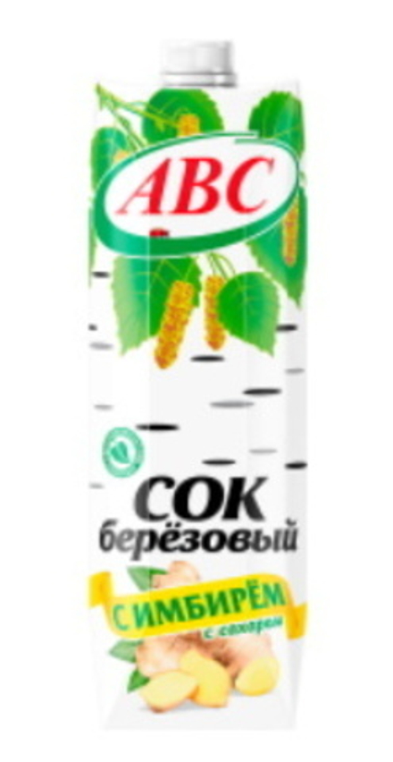 Сок "АВС" Берёзовый с имбирём 1л.