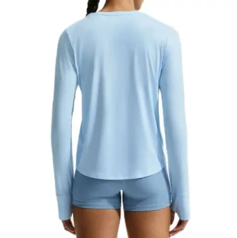 Женская теннисная футболка с длинным рукавом Nike One Classic Dri-Fit Long-Sleeve Top - hydrogen blue/white