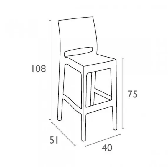 Барный стул Jamaica белый