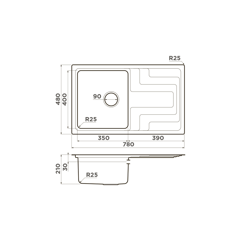 Мойка Omoikiri Mizu 78-IN нерж. сталь | Нержавеющая сталь