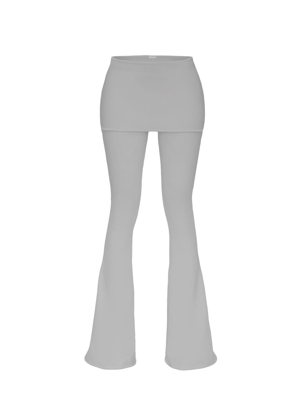 grey flared trousers