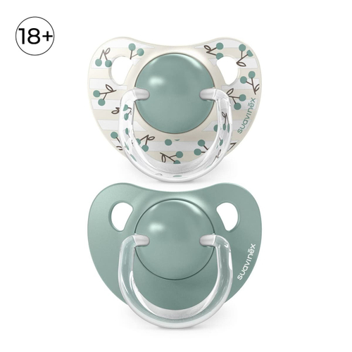 Набор анатомических пустышек Suavinex Birdies зеленый, 18+ мес, 2 шт