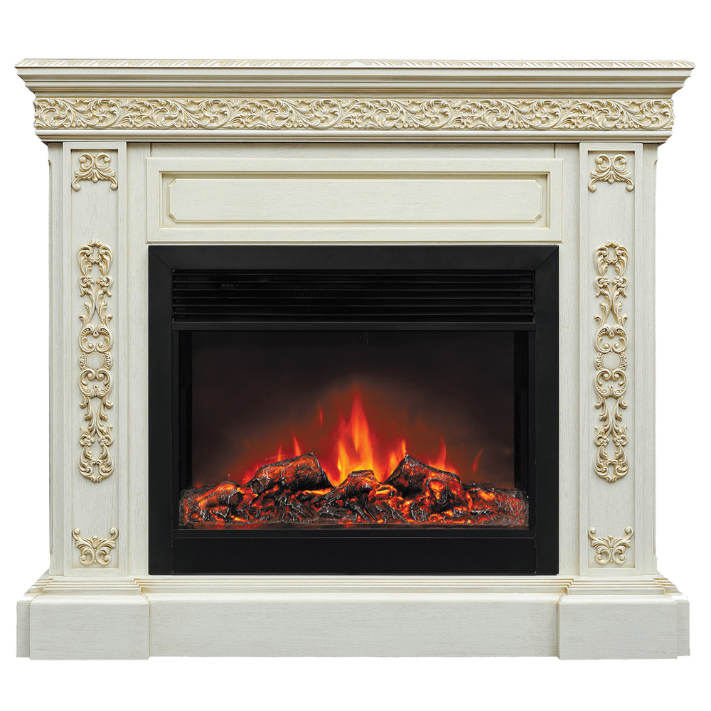 Каминокомплект Real Flame Ekaterina 26 WT с очагом Moonblaze Deluxe Black