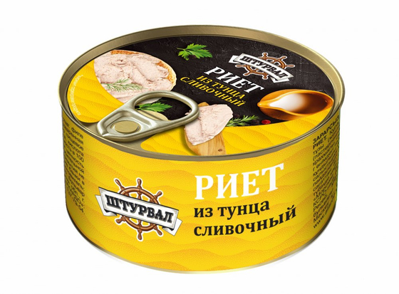 Риет из тунца сливочный 115г (16шт)  ключ