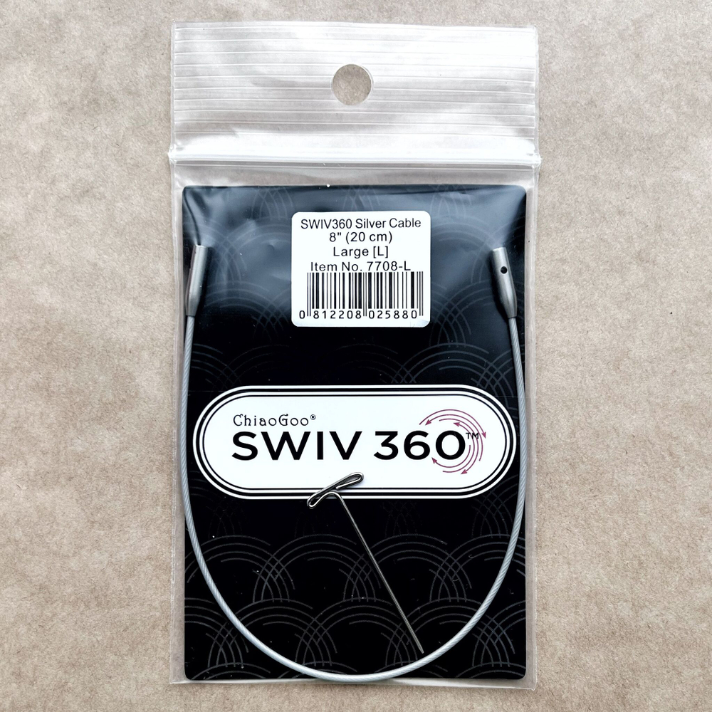 ChiaoGoo, Леска SWIV360, 125 см Large для съемных спиц размера L (готовая длина спиц 150см)