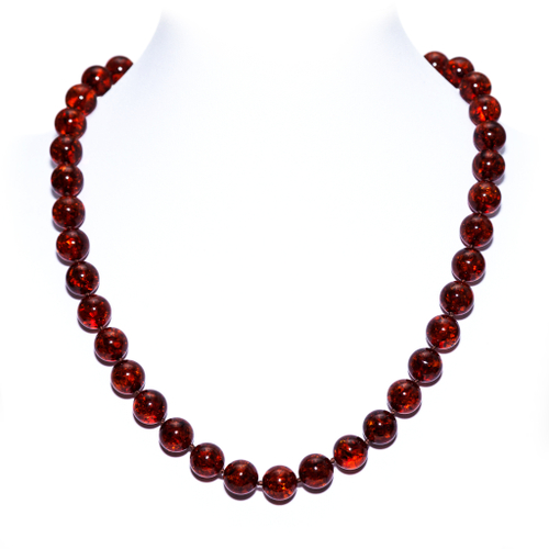 Бусы из янтаря натурального, 45 см, диаметр 10 мм. Янтарные бусы из Калининграда