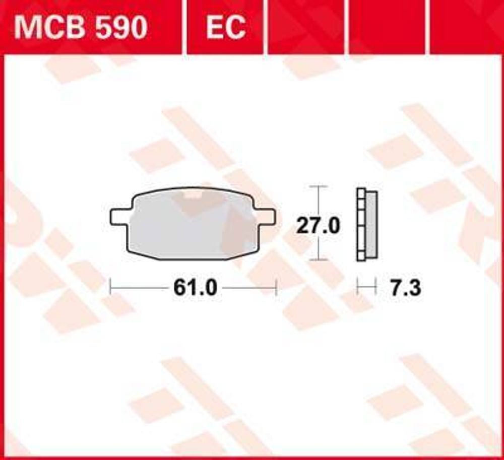 Колодки тормозные BWS (5JU-W0045-00), арт.MCB590