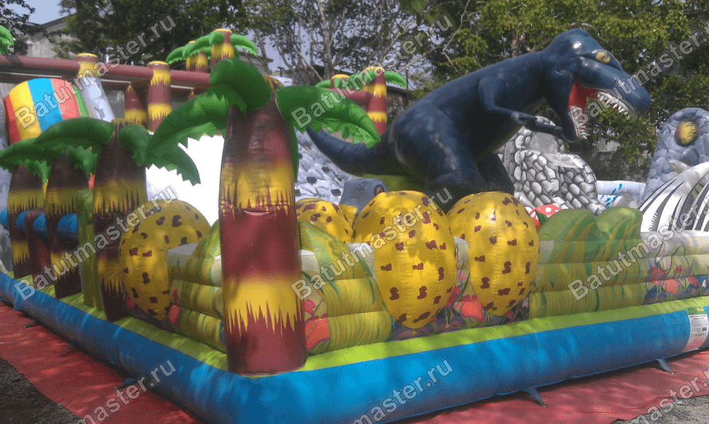 Надувной батут "Динозаврия" 14*14*7 м