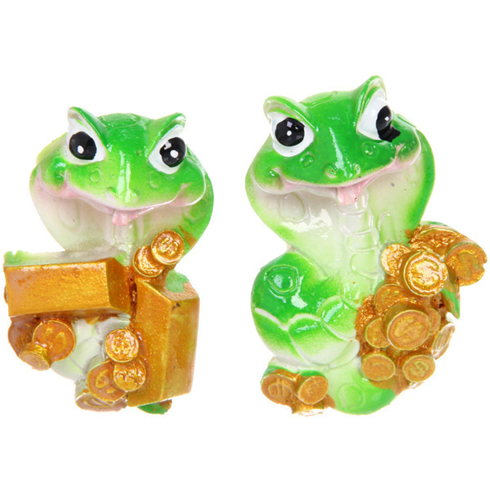 Магнит «Змея с деньгами» 6,3 см, микс