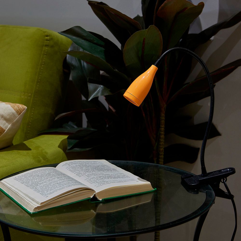 ULM-D501 4W-4000K ORANGE Светильник настольный светодиодный прищепка. Механический выключатель. Оранжевый. TM Uniel