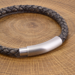 Магнитная застежка для кожаного шнура Цилиндр, нержавеющая сталь