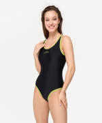 Купальник для плавания Edge Black/Lime, полиамид