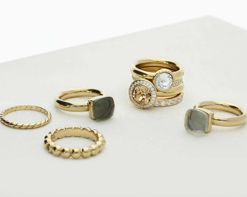 Кольцо Qudo FIRENZE 17.2 (G) Light Grey 107001/40-5223 17.2 размер 17,2