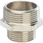 Ниппель редукционный STOUT SFT 0004 - 1"1/4 x 1" (для стальных труб, латунь никелированная)