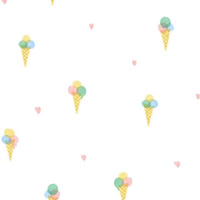 Нежные мороженки на белом фоне