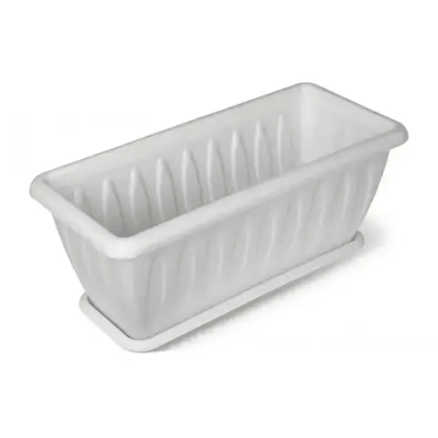 Ящик для растений Фелиция мрамор 40см с поддоном