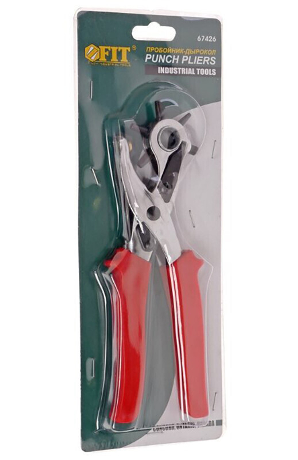 Дырокол-пробойник FIT красный