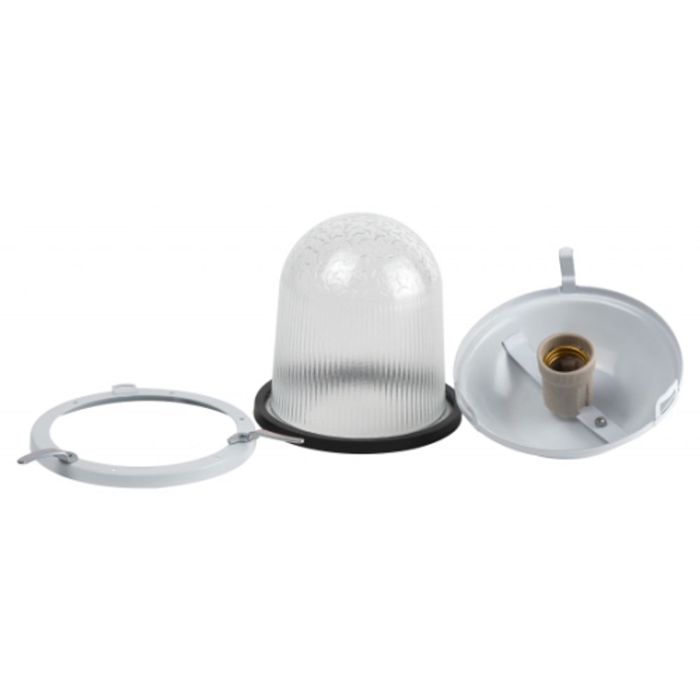 Светильник ЭРА «Желудь» НСП 41-200-001 без решетки сталь/стекло IP54 E27 max 200Вт 185х260 белый